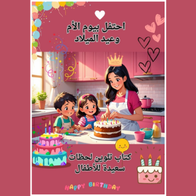كتاب تلوين لحظات سعيدة للأطفال